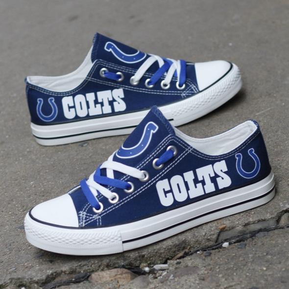 Women's NFL Indianapolis Colts Repeat Print Low Top Sneakers 003